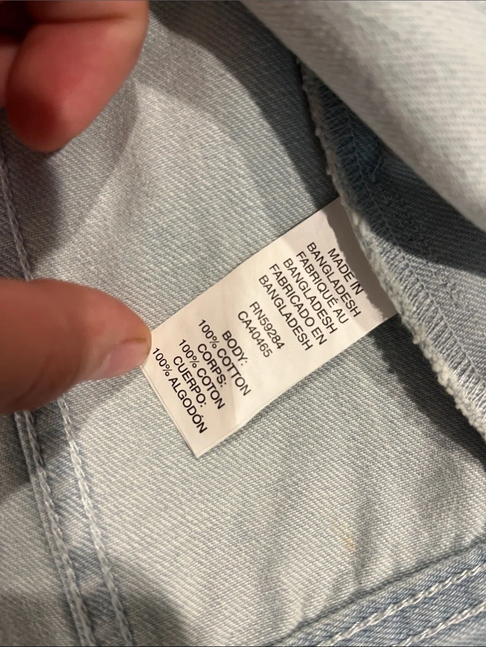 The Children's Place Light Wash Denim Jacket in Pale Blue